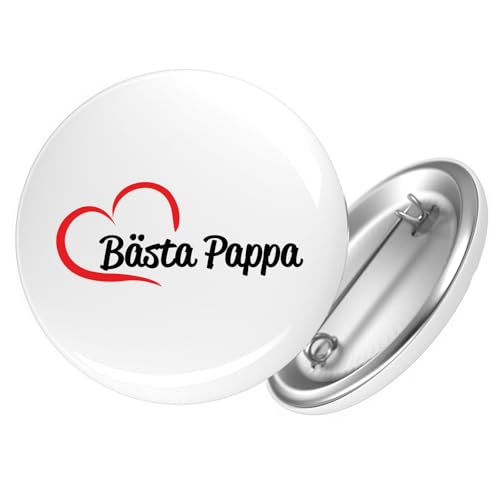 Huuraa Button Bästa Pappa Hjärta Geschenk Größe 25mm Bästa Pappa Geschenkidee von Huuraa