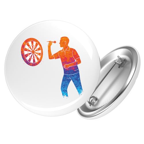 Huuraa Button Darts bunte Silhouette Geschenk Größe 25mm Darts Geschenkidee von Huuraa