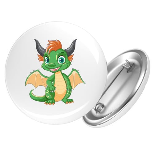 Huuraa Button Drache Fabelwesen Geschenk Größe 25mm Drache Geschenkidee von Huuraa