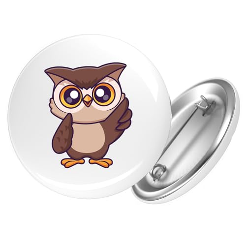 Huuraa Button Eule Comic Geschenk Größe 25mm Eule Geschenkidee Huuraa Button Eule Comic Geschenk Größe 25mm Eule Geschenkidee von Huuraa