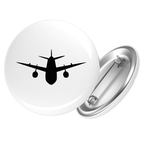 Huuraa Button Flugzeug Flieger Geschenk Größe 25mm Anstecker Flugzeug Geschenkidee von Huuraa