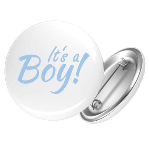 Huuraa Ansteckbutton It`s a Boy! Schriftzug Geschenk Größe 59mm It`s a Boy! Accessoire Huuraa Ansteckbutton It`s a Boy! Schriftzug Geschenk Größe 59mm It`s a Boy! Accessoire von Huuraa