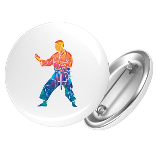 Huuraa Button Karate bunte Silhouette Geschenk Größe 25mm Karate Geschenkidee Huuraa Button Karate bunte Silhouette Geschenk Größe 25mm Karate Geschenkidee von Huuraa