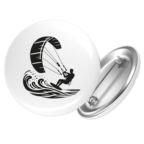 Huuraa Button Kitesurfen Silhouette Geschenk Größe 25mm Kitesurfen Geschenkidee Huuraa Button Kitesurfen Silhouette Geschenk Größe 25mm Kitesurfen Geschenkidee von Huuraa