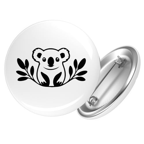 Huuraa Button Koala Silhouette Geschenk Größe 25mm Anstecker Koala Geschenkidee von Huuraa
