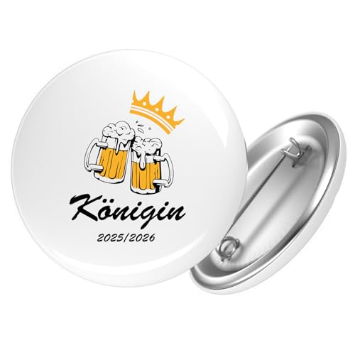 Huuraa Button Königin 2025/26 Schützenfest Geschenk Größe 25mm Königin 2025/26 Geschenkidee von Huuraa