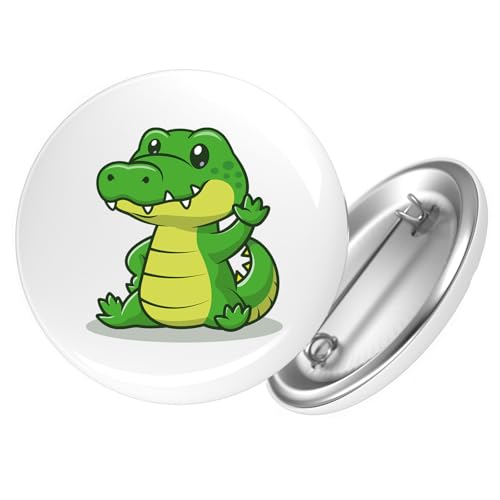 Huuraa Button Krokodil Comic Geschenk Größe 25mm Krokodil Geschenkidee Huuraa Button Krokodil Comic Geschenk Größe 25mm Krokodil Geschenkidee von Huuraa