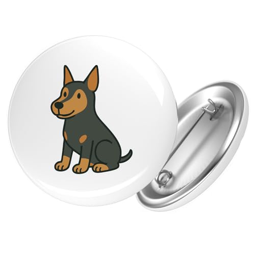 Huuraa Button Pinscher Comic Pinschi Geschenk Größe 25mm Pinscher Geschenkidee von Huuraa