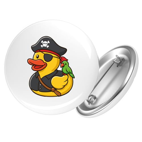 Huuraa Button Quietscheente Pirat Gummiente Freibeuter Geschenk Größe 25mm Quietscheente Pirat Geschenkidee von Huuraa