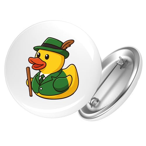 Huuraa Button Quietscheente Schützenbruder Gummiente Schützenfest Geschenk Größe 25mm Quietscheente Schützenbruder Geschenkidee von Huuraa