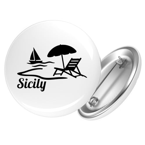 Huuraa Button Sicily Italien Geschenk Größe 25mm Sicily Geschenkidee Huuraa Button Sicily Italien Geschenk Größe 25mm Sicily Geschenkidee von Huuraa
