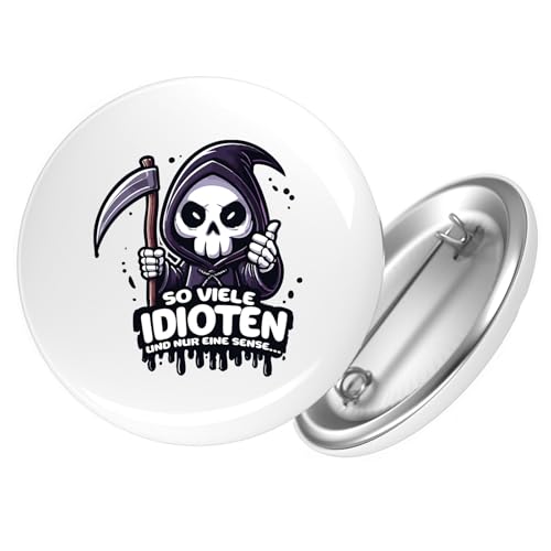 Huuraa Button So viele Idioten nur eine Sense Sensenmann Geschenk Größe 25mm So viele Idioten nur eine Sense Geschenkidee Huuraa Button So viele Idioten nur eine Sense Sensenmann Geschenk Größe 25mm So viele Idioten nur eine Sense Geschenkidee von Huuraa