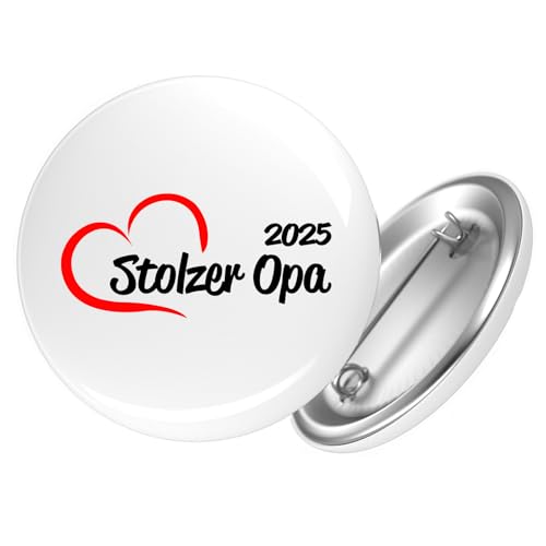 Huuraa Button Stolzer Opa 2025 Herz Geschenk Größe 25mm Stolzer Opa Geschenkidee Huuraa Button Stolzer Opa 2025 Herz Geschenk Größe 25mm Stolzer Opa Geschenkidee von Huuraa