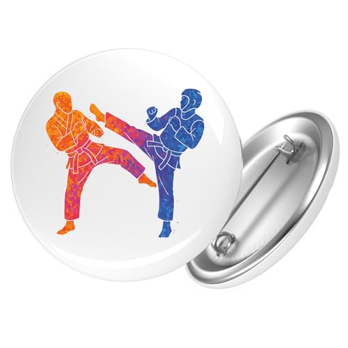 Huuraa Button Taekwondo bunte Silhouette Geschenk Größe 25mm Taekwondo Geschenkidee Huuraa Button Taekwondo bunte Silhouette Geschenk Größe 25mm Taekwondo Geschenkidee von Huuraa