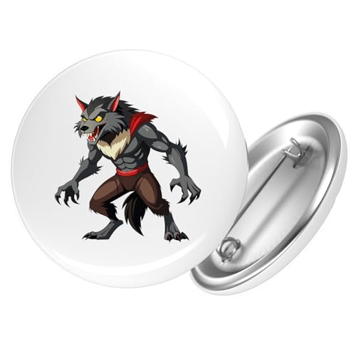 Huuraa Button Werwolf Fabelwesen Geschenk Größe 25mm Werwolf Geschenkidee von Huuraa