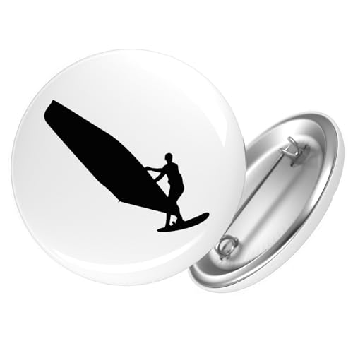 Huuraa Button Windsurfen Silhouette Geschenk Größe 25mm Windsurfen Geschenkidee Huuraa Button Windsurfen Silhouette Geschenk Größe 25mm Windsurfen Geschenkidee von Huuraa