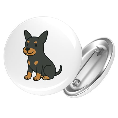 Huuraa Button Zwergpinscher Comic Zwergi Geschenk Größe 25mm Zwergpinscher Geschenkidee von Huuraa