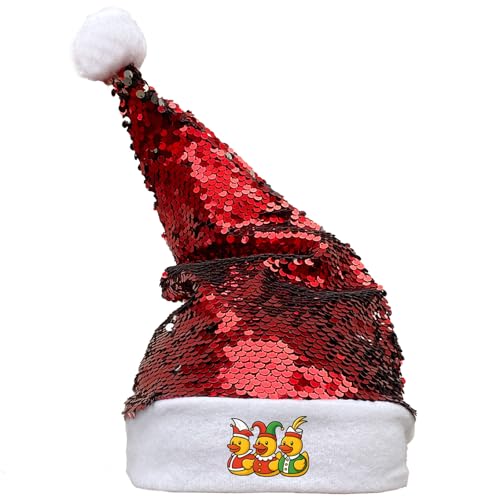 Huuraa Nikolausmütze Quietscheente Dreigestirn Gummiente Karneval Geschenk Pailletten Rot/Weiß Filz Quietscheente Dreigestirn Mitbringsel von Huuraa