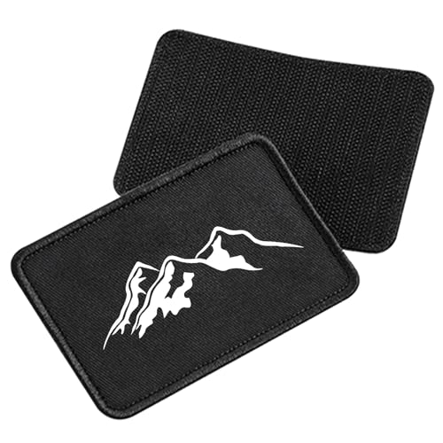 Huuraa Patch Berg Silhouette Mountain Geschenk Black Berg Silhouette Präsent Huuraa Patch Berg Silhouette Mountain Geschenk Black Berg Silhouette Präsent von Huuraa