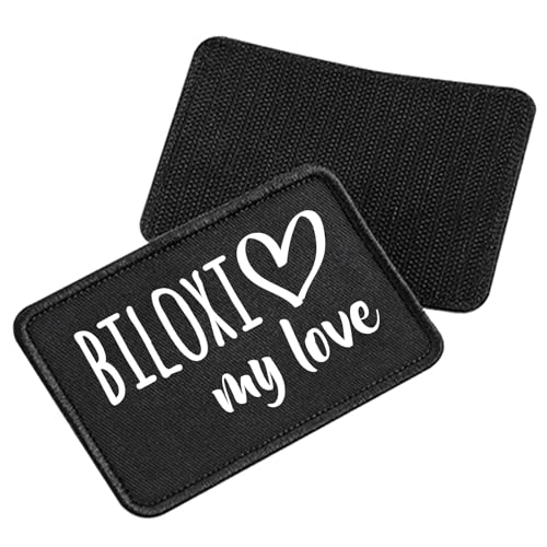 Huuraa Patch Biloxi My Love Geschenk Black Biloxi Präsent von Huuraa