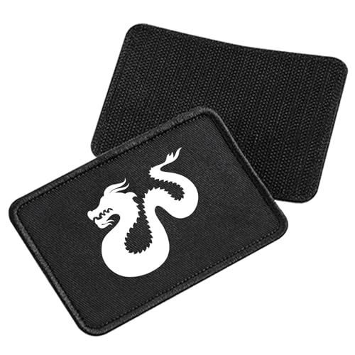Huuraa Patch Dragon Silhouette Geschenk Black Dragon Präsent Huuraa Patch Dragon Silhouette Geschenk Black Dragon Präsent von Huuraa