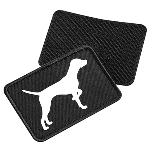 Huuraa Patch English Pointer Silhouette Geschenk Black English Pointer Präsent von Huuraa