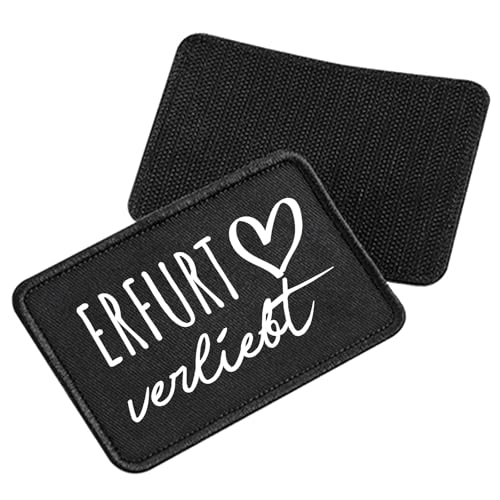 Huuraa Patch Erfurt verliebt Geschenk Black Erfurt Präsent von Huuraa