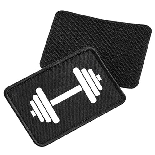 Huuraa Patch Hantel Silhouette Geschenk Black Hantel Präsent Huuraa Patch Hantel Silhouette Geschenk Black Hantel Präsent von Huuraa