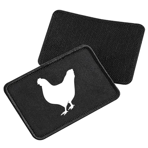 Huuraa Patch Huhn Silhouette Geschenk Black Huhn Präsent Huuraa Patch Huhn Silhouette Geschenk Black Huhn Präsent von Huuraa