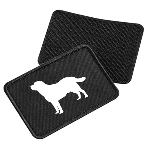 Huuraa Patch Labrador Retriever Silhouette Geschenk Black Labrador Retriever Präsent von Huuraa