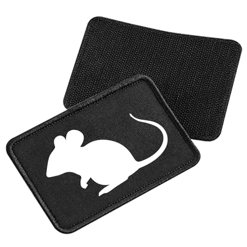 Huuraa Patch Maus Silhouette Geschenk Black Maus Präsent Huuraa Patch Maus Silhouette Geschenk Black Maus Präsent von Huuraa