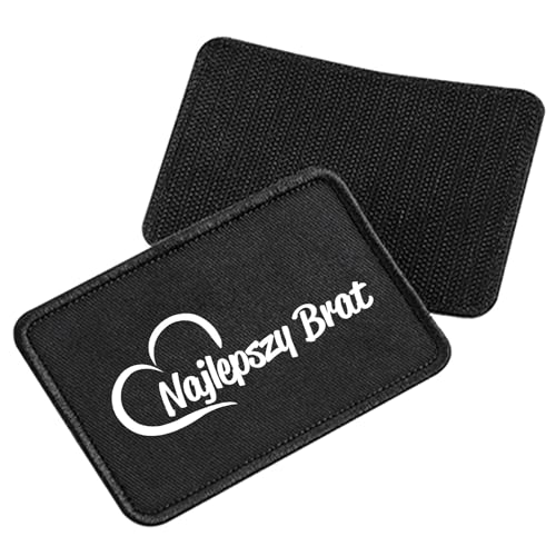 Huuraa Patch Najlepszy Brat Serce Geschenk Black Najlepszy Brat Präsent von Huuraa