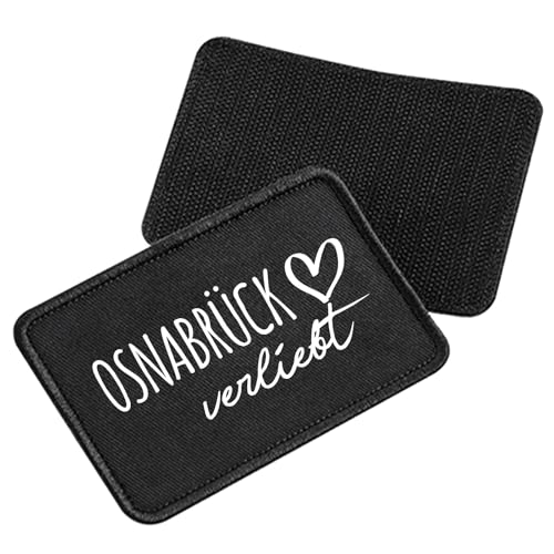 Huuraa Patch Osnabrück verliebt Geschenk Black Osnabrück Präsent von Huuraa