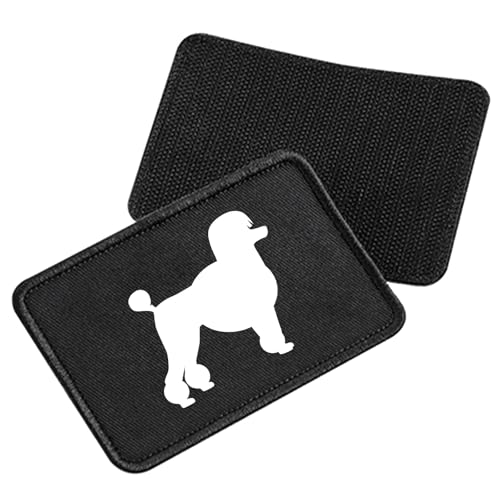 Huuraa Patch Pudel Silhouette Geschenk Black Pudel Präsent von Huuraa
