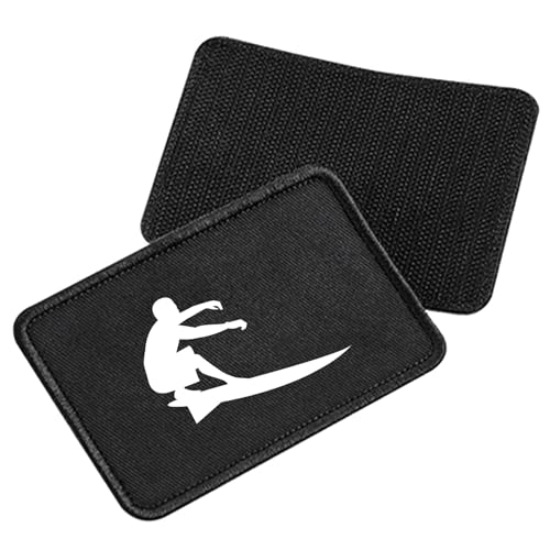 Huuraa Patch Surfen Silhouette Geschenk Black Surfen Präsent Huuraa Patch Surfen Silhouette Geschenk Black Surfen Präsent von Huuraa