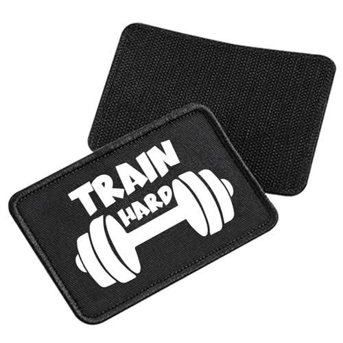 Huuraa Patch Train Hard Hantel Geschenk Black Train Hard Präsent Huuraa Patch Train Hard Hantel Geschenk Black Train Hard Präsent von Huuraa
