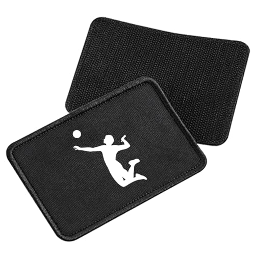 Huuraa Patch Volleyball Silhouette Geschenk Black Volleyball Präsent Huuraa Patch Volleyball Silhouette Geschenk Black Volleyball Präsent von Huuraa
