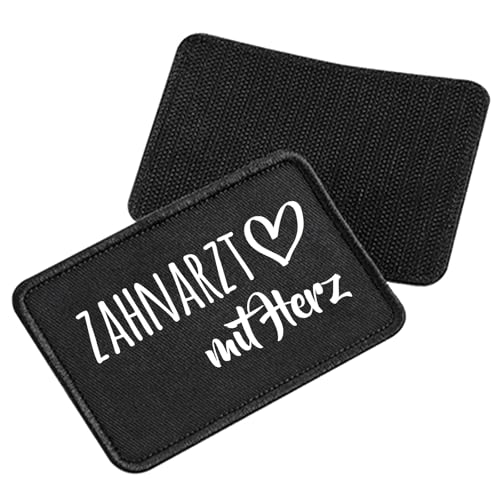 Huuraa Patch Zahnarzt mit Herz Geschenk Black Zahnarzt Präsent Huuraa Patch Zahnarzt mit Herz Geschenk Black Zahnarzt Präsent von Huuraa
