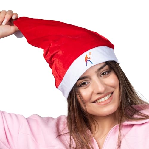 Huuraa Weihnachtsmütze Squash bunte Silhouette Geschenk Rot/Weiß Filz Squash Geschenkidee von Huuraa