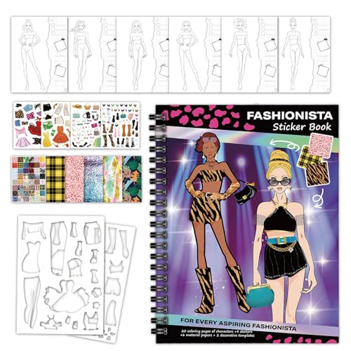 Huvqianu Kleidungsstickerbuch | Kreativset Mit Mal- Und Anziehstickern,Pädagogisches Lernspielzeug Zur Förderung Feinmotorik Für Kinder Huvqianu Kleidungsstickerbuch | Kreativset Mit Mal- Und Anziehstickern,Pädagogisches Lernspielzeug Zur Förderung Feinmotorik Für Kinder von Huvqianu