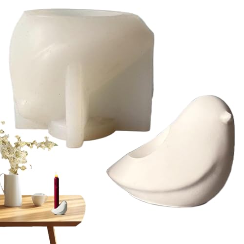 Huvqianu Silikonform für Kerzenständer, Vogelform, wiederverwendbar, antihaftbeschichtet, praktisches Werkzeug, einfaches Lösen für Anfänger, Epoxidharz, Beton Kunst Huvqianu Silikonform für Kerzenständer, Vogelform, wiederverwendbar, antihaftbeschichtet, praktisches Werkzeug, einfaches Lösen für Anfänger, Epoxidharz, Beton Kunst von Huvqianu