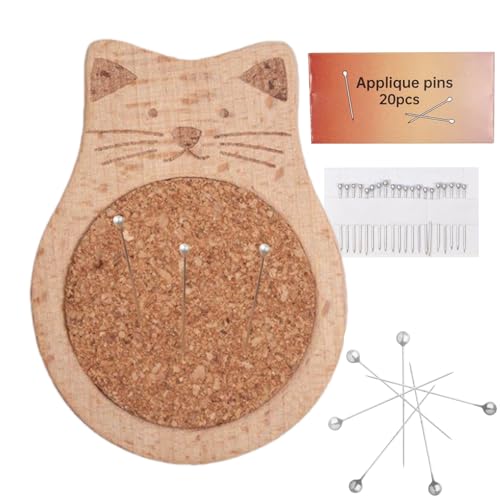 Huvqianu Stecknadelkissen Für Näharbeiten | Niedliches Holznadelkissen,Nähen Sticken Stricken Zubehör Für Zuhause Bett Reparatur Garn von Huvqianu