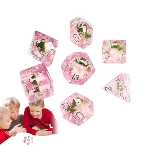 Mushroom Dice for Kids, Polyhedral RPG Dice, Cartoon Game Dice, Colorful Tabletop Set, 7 Piece Collection, Whimsical Design, for Kids and Adults 0.63 Inches Mushroom Dice for Kids, Polyhedral RPG Dice, Cartoon Game Dice, Colorful Tabletop Set, 7 Piece Collection, Whimsical Design, for Kids and Adults 0.63 Inches von Huvqianu