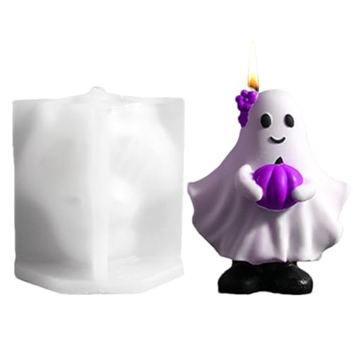 Silikon Halloween Formen - Kürbis -Geisterharzform für Seife, Kerzenwachs und Epoxidhandwerk mit gruseligen Mustern, kreative Handwerksvorräte für Partydekorationen, Zuhause, Schreibtisch, Weihnachtsd von Huvqianu