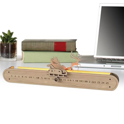 Weihnachts -Countdown - Holz Dezember Weihnachtskalender 2025 für Strumpfstoffe, Urlaubsausstellung mit gleitenden Weihnachtsmännern Schlittendesign, Herzstück Tischdekor für Wohnzimmer Weihnachts -Countdown - Holz Dezember Weihnachtskalender 2025 für Strumpfstoffe, Urlaubsausstellung mit gleitenden Weihnachtsmännern Schlittendesign, Herzstück Tischdekor für Wohnzimmer von Huvqianu