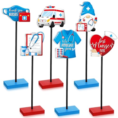 Huwena Tischaufsätze mit Aufschrift "Thank You" für Krankenschwestern, aus Holz, Partyzubehör, Krankenschwester-Tag, Tischdekoration, Abschlussschilder für Zuhause, Büro, Kamin, 6 Stück Huwena Tischaufsätze mit Aufschrift "Thank You" für Krankenschwestern, aus Holz, Partyzubehör, Krankenschwester-Tag, Tischdekoration, Abschlussschilder für Zuhause, Büro, Kamin, 6 Stück von Huwena