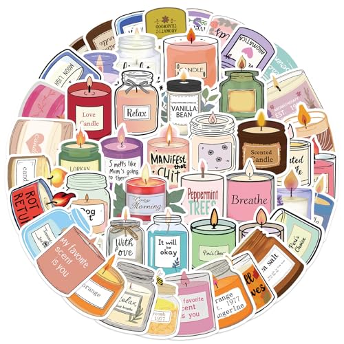 Huxibai Aufkleber für Scrapbook, 50 Stück, Aromatherapie-Aufkleber für Kerzen und Computer, lustige und ästhetische Aufkleber für Studenten, Lehrer, Jugendliche, Erwachsene, Zuhause, Klassenzimmer und Huxibai Aufkleber für Scrapbook, 50 Stück, Aromatherapie-Aufkleber für Kerzen und Computer, lustige und ästhetische Aufkleber für Studenten, Lehrer, Jugendliche, Erwachsene, Zuhause, Klassenzimmer und von Huxibai