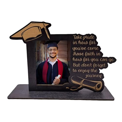 Huxibai Bilderrahmen für den Schreibtisch, vertikaler Bilderrahmen aus Holz, für Familienfotos, verstellbarer Winkel und Heimdekoration für Schulportraits, Diplome von Huxibai