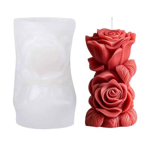 Huxibai Blumenkerzenform, Rose Silikonform für Kerzen - Duft Kerzenharzform Blume geformt | Wiederverwendbare Silikonseife, die Wachsformen hausgemachte Handwerksvorräte für die Party -Dekoration Huxibai Blumenkerzenform, Rose Silikonform für Kerzen - Duft Kerzenharzform Blume geformt | Wiederverwendbare Silikonseife, die Wachsformen hausgemachte Handwerksvorräte für die Party -Dekoration von Huxibai