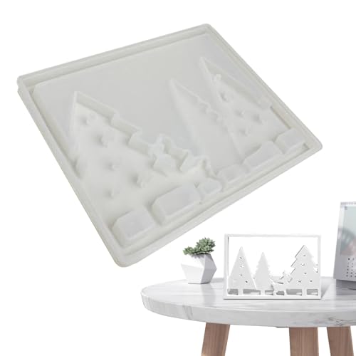 Huxibai Christmas Tree Formen Für Epoxidharz - Zuhause Dekoration Gussformen | Licht Schild Gussform aus Silikon für Zement Gips Erwachsene Jugendliche Kunstlehrer Veranstalter Partyplaner von Huxibai